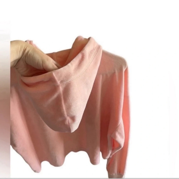 JUICY COUTURE BLACK LABEL Peach Long Sleeves Hoodie Size Medium - Picture 9 of 11